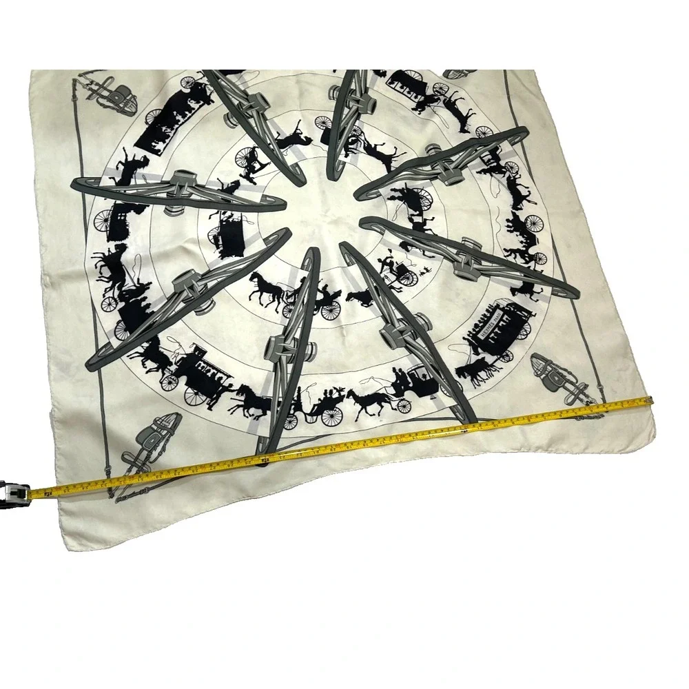 1950s Hermes Paris Qui Roule Hugo Grygkar Silk Shawl Scarf Carre 90 Flaws Read
